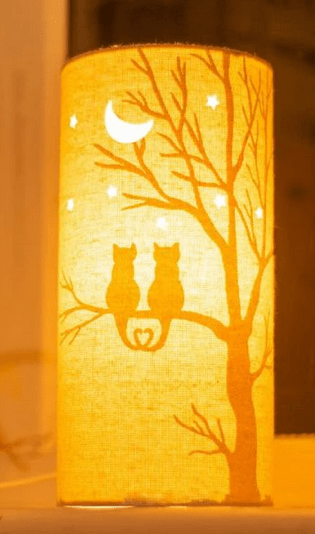 LGlow Fabric Lamp - Love Cats Print - Rathwood Store