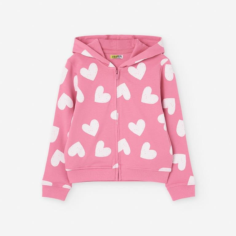 Losan Hoodie SS25 - Pink Hearts - Rathwood Store