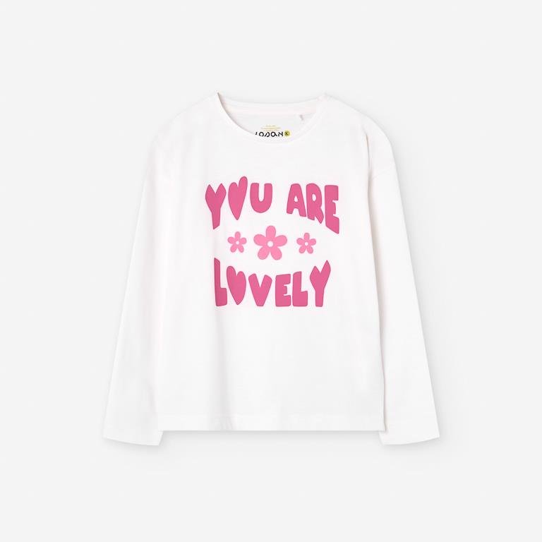 Losan L/S T-Shirt SS25 - White 'You Are Lovely' - Rathwood Store