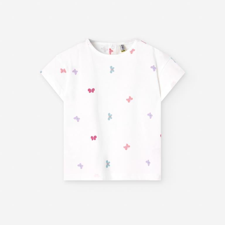 Losan T-Shirt SS25 - White w/Butterflies - Rathwood Store