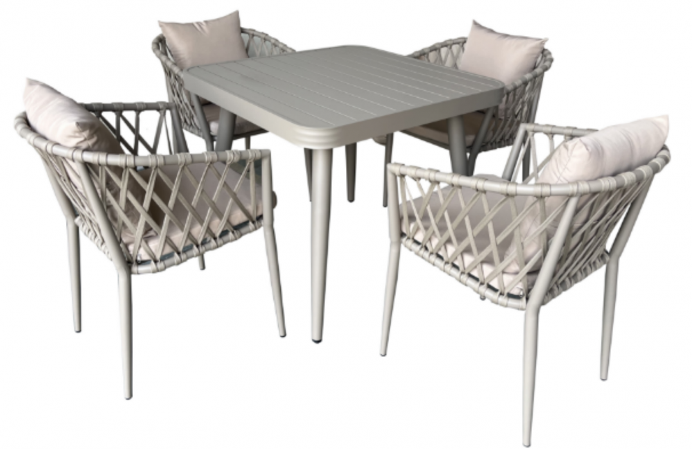 Rope 4-Seater Dining Set