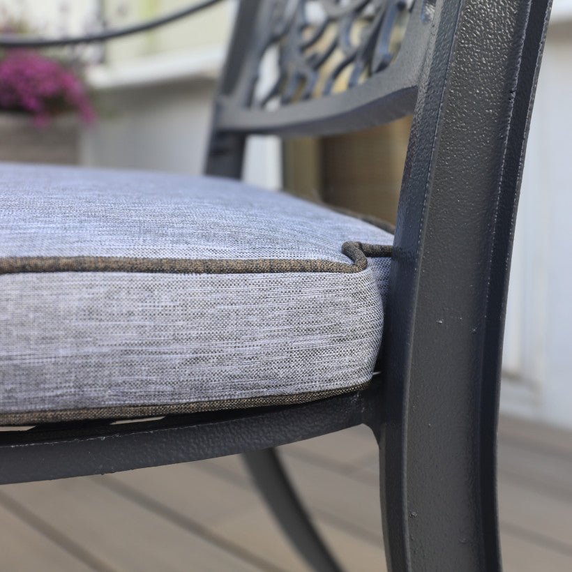 Lyon - 4 Seat Set with Round Table (Grey) - Rathwood Store