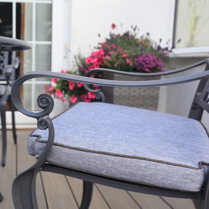 Lyon - 4 Seat Set with Round Table (Grey) - Rathwood Store