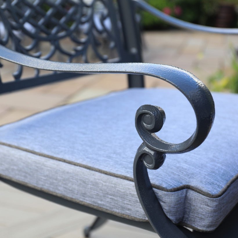 Lyon - 4 Seat Set with Round Table (Grey) - Rathwood Store
