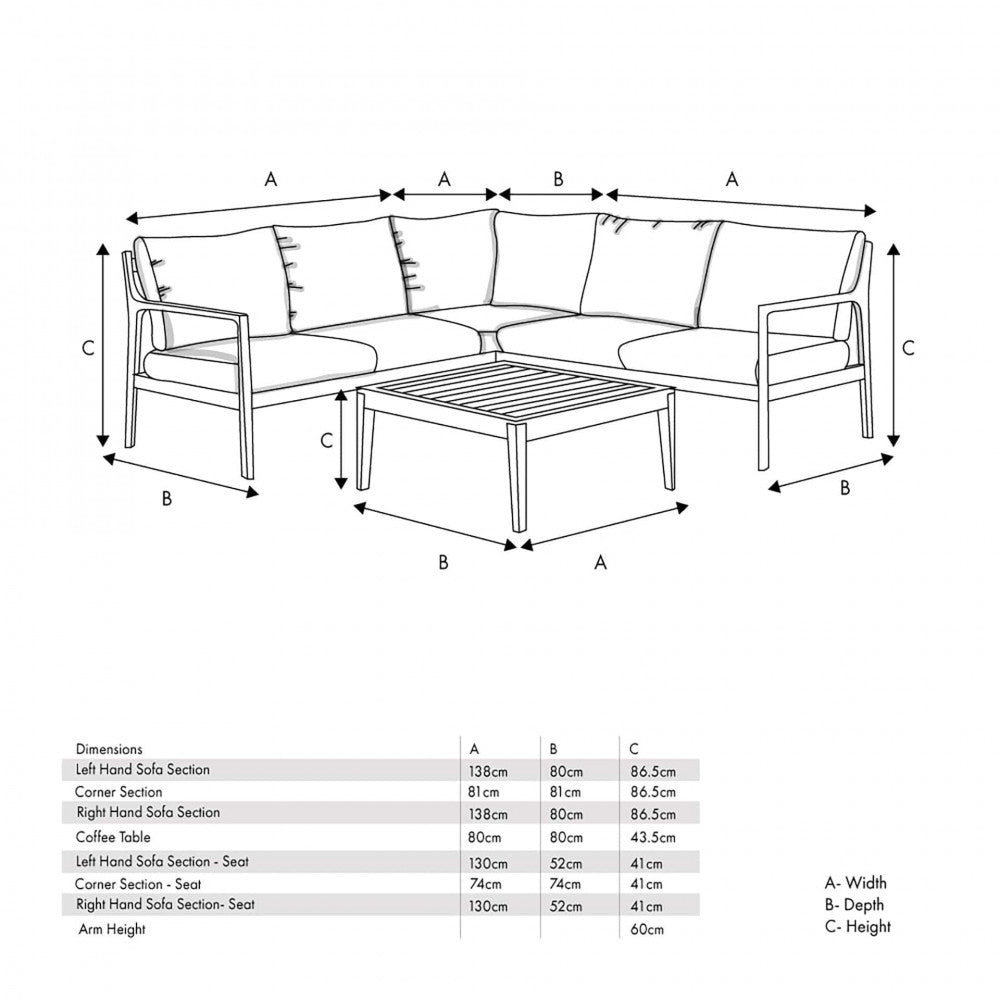 Malta Outdoor Corner Seating Sofa Set - Rathwood Store