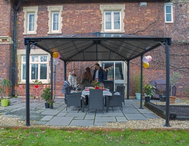 Martinique 12 ft. x 16 ft. Gazebo Kit - Grey Structure - Rathwood Store