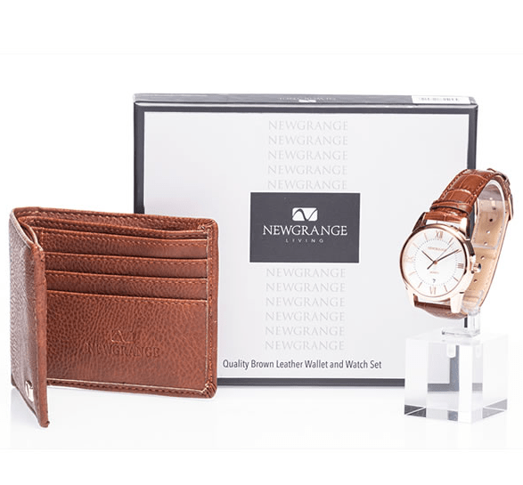 Mens Watch & Wallet Set Brown - Rathwood Store