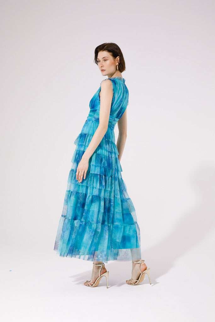 Mercurio Dress SS25 - Aqua - Rathwood Store