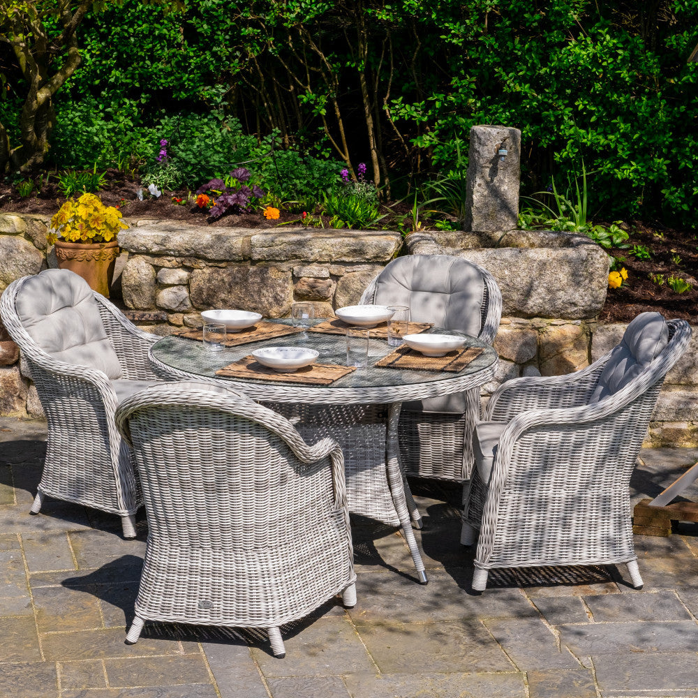 Sepino - 4 Seater Round Set (Light Grey)