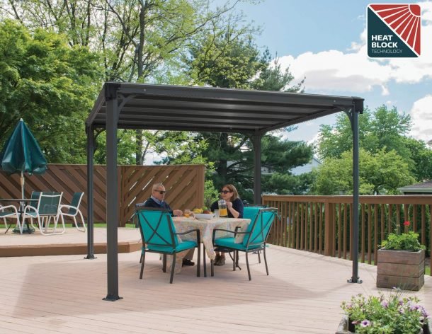 Milano 10 ft. x 10 ft. Gazebo Kit - Grey Structure - Rathwood Store