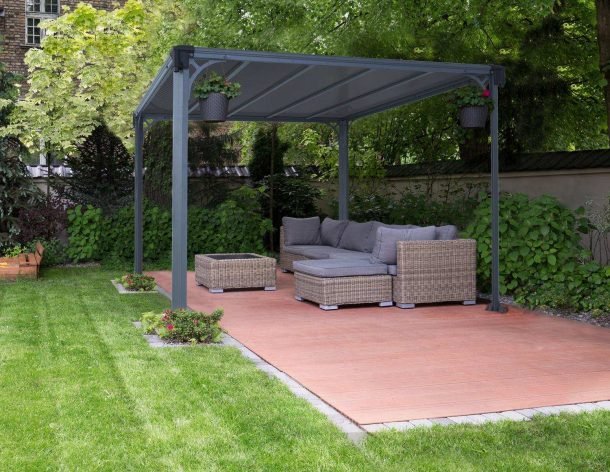 Milano 10 ft. x 10 ft. Gazebo Kit - Grey Structure - Rathwood Store