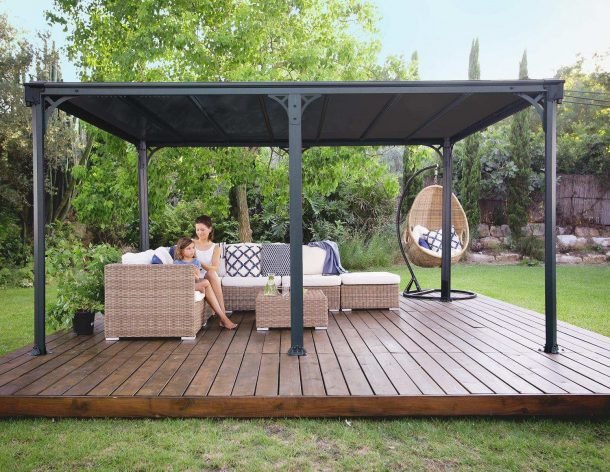 Milano 10 ft. x 14 ft. Gazebo Kit - Grey Structure - Rathwood Store