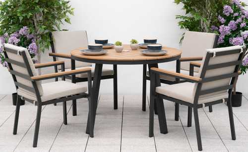 Nova - Heidi 4 Seat Dining Set - 1.1m Round Table - Rathwood Store