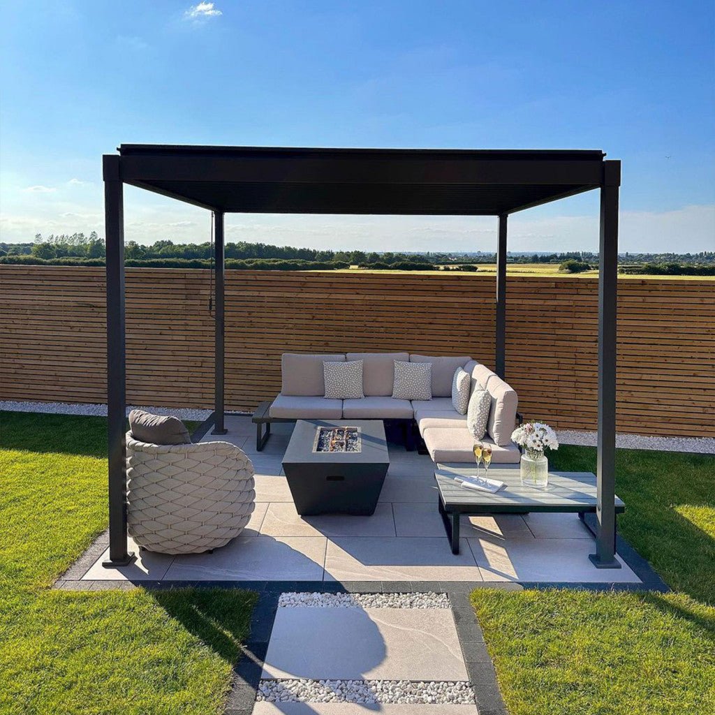 Nova - Shadow Pergola - 3m x 3m Square - Grey - Rathwood Store