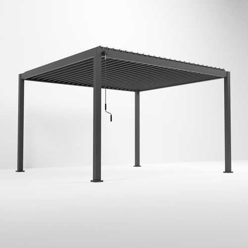 Nova - Titan Aluminium Pergola - 4m x 3m Rectangular - Grey - Rathwood Store