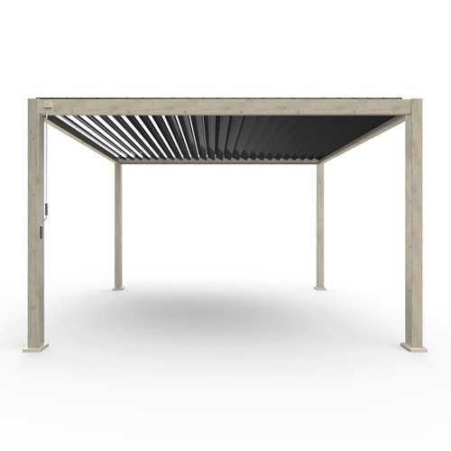 Nova - Titan Aluminium Pergola - 4m x 3m Rectangular - Wood Look - Rathwood Store