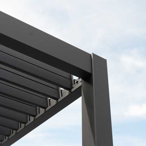 Nova - Titan Aluminium Pergola - 6m x 3m Rectangular - Grey - Rathwood Store