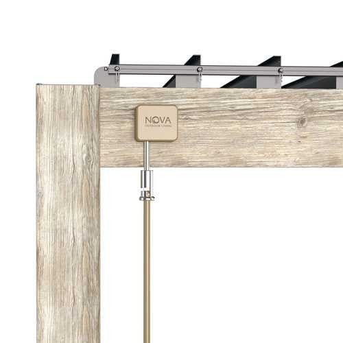 Nova - Titan Aluminium Pergola - 6m x 3m Rectangular - Wood Look - Rathwood Store