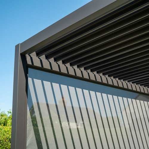 Nova - Titan Pergola Pull Down Screen - 4m - Grey - Rathwood Store