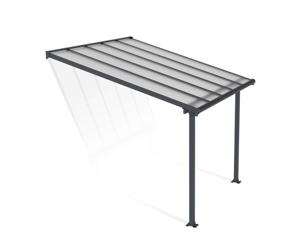 Olympia 10 ft. x 10 ft. Patio Cover Kit - Grey, Clear Twin wall - Rathwood Store