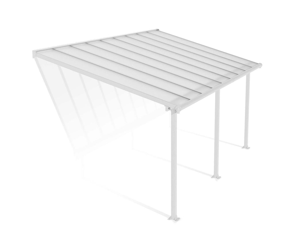 Olympia 10 ft. x 18 ft. Patio Cover Kit - White, Clear Twin wall - Rathwood Store