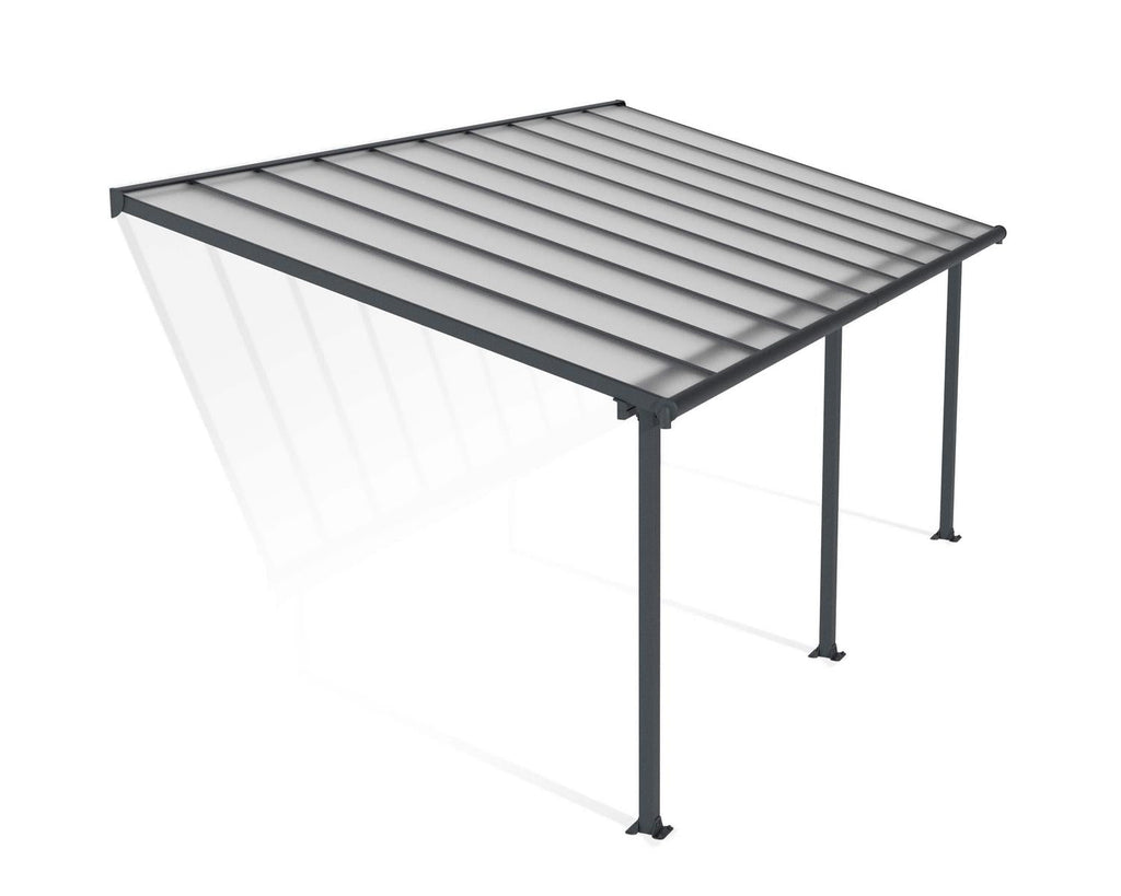 Olympia 10 ft. x 20 ft. Patio Cover Kit - Grey, Clear Multi wall - Rathwood Store