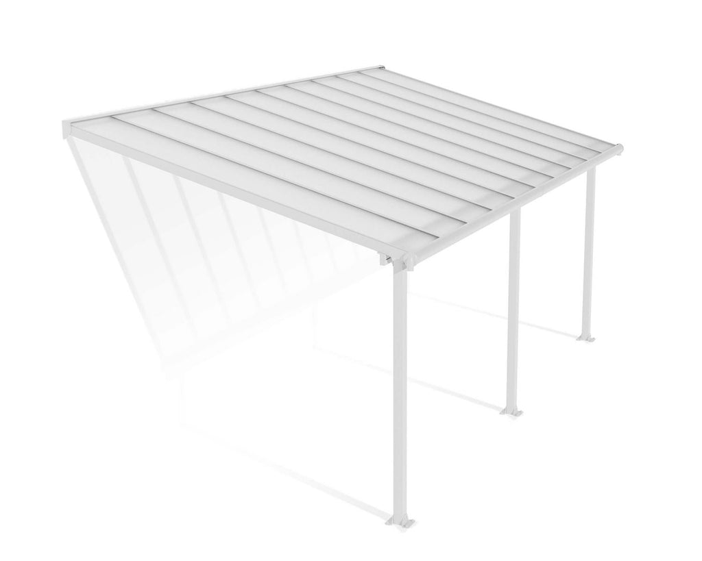 Olympia 10 ft. x 20 ft. Patio Cover Kit - White, Clear Multi wall - Rathwood Store