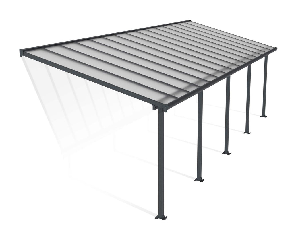 Olympia 10 ft. x 30 ft.Patio Cover Kit - Grey, Clear Twin wall - Rathwood Store
