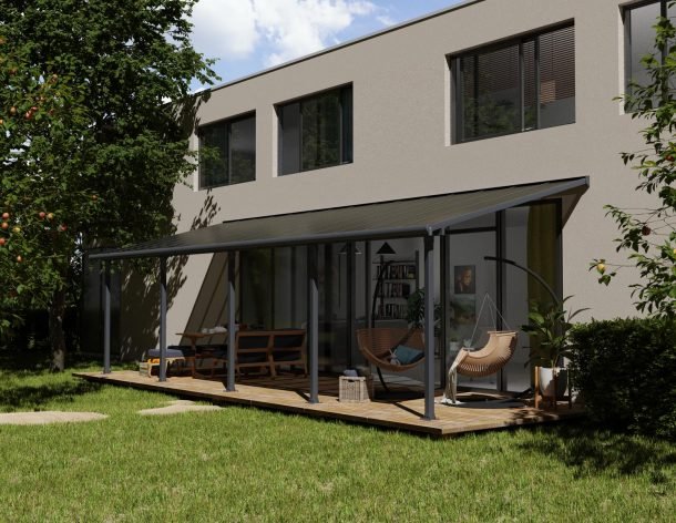 Olympia 10 ft. x 30 ft.Patio Cover Kit - White, Clear Twin wall - Rathwood Store