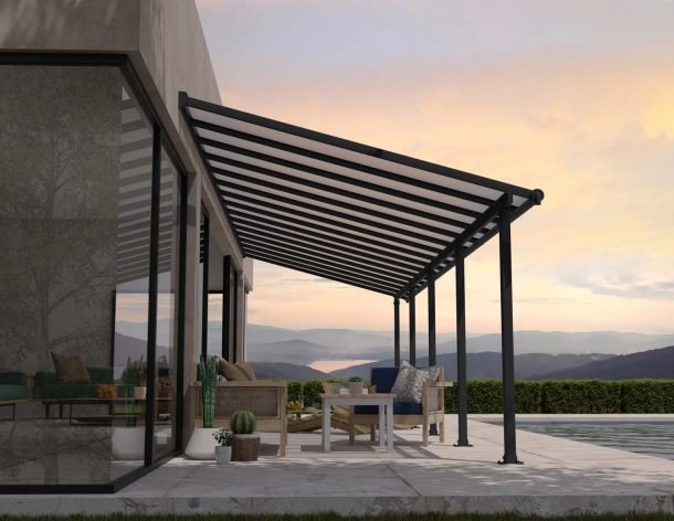 Olympia 10 ft. x 30 ft.Patio Cover Kit - White, Clear Twin wall - Rathwood Store