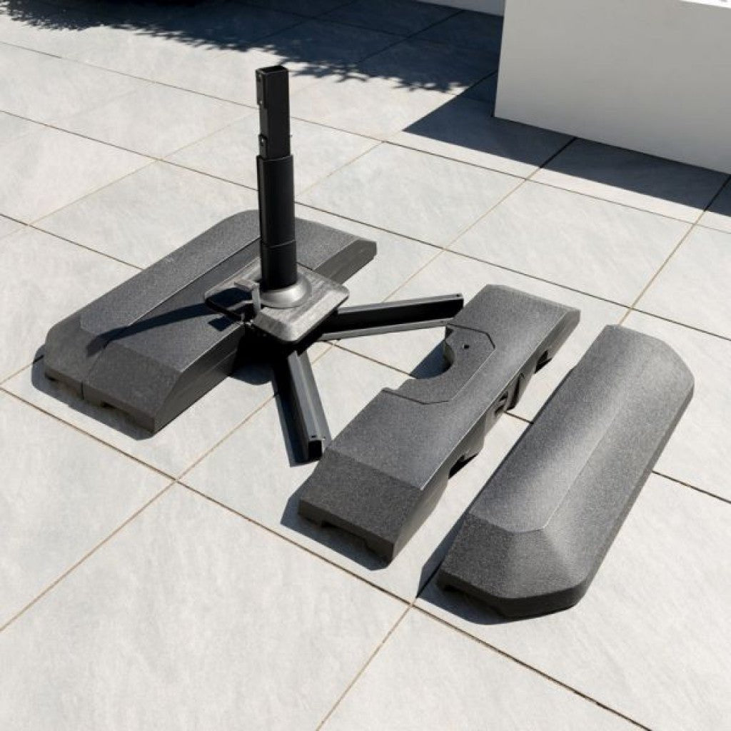 One Box - 3m Round Cantilever Parasol with LED and Water Filled Base (Cream) - Rathwood Store