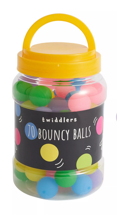 Neon Bouncy Balls Tub 70