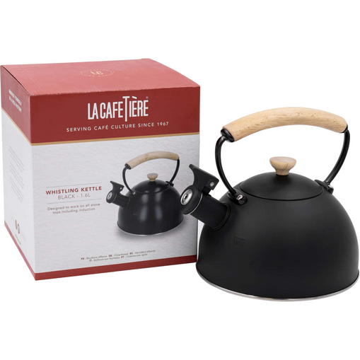 Whistling Kettle Black Wooden Handle
