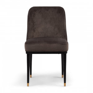 Getty Dining Chair, velvet III, anthracite