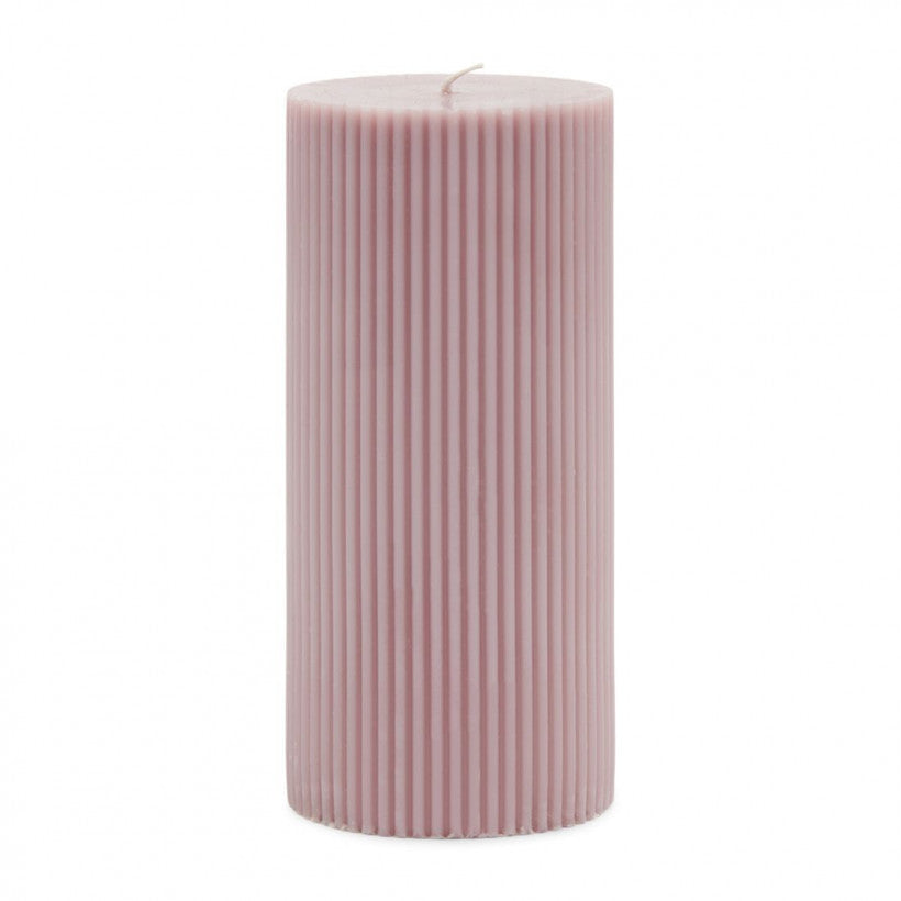 Pillar Candle Rib lilac 7x15
