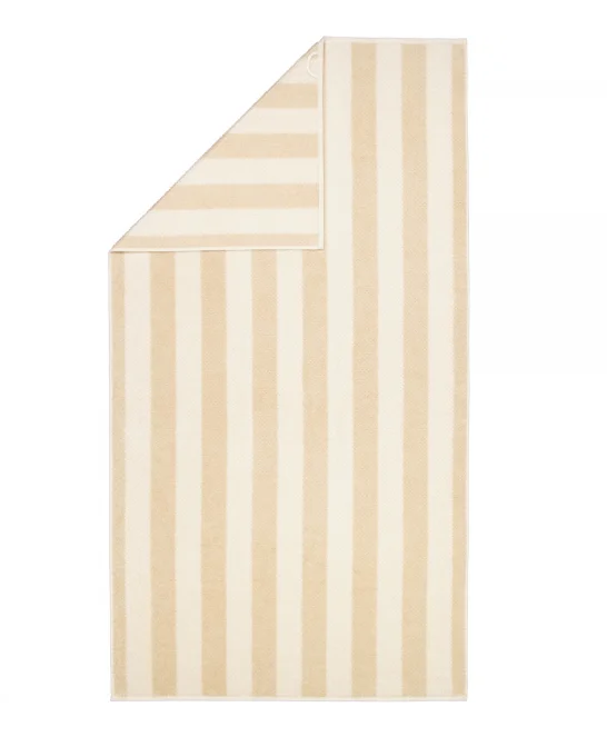 Cawo Pure Stripe Bath Towel - Beige