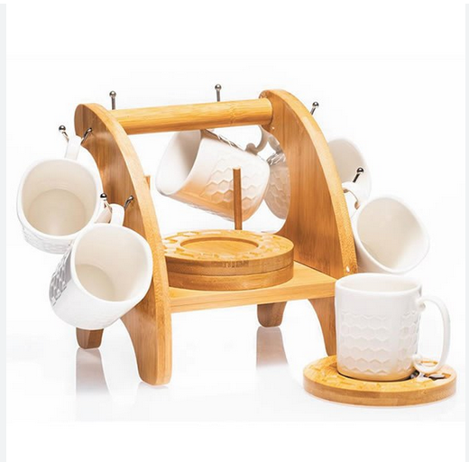 White 6 Piece Espresso Set