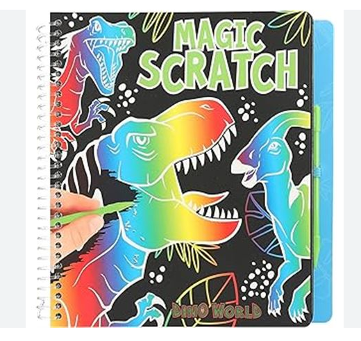 Dino World Magic Scratch Book