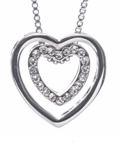 Silver Heart Entwined Pendant