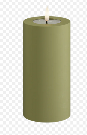 Green Outdoor LED Candle 7.5x15cm