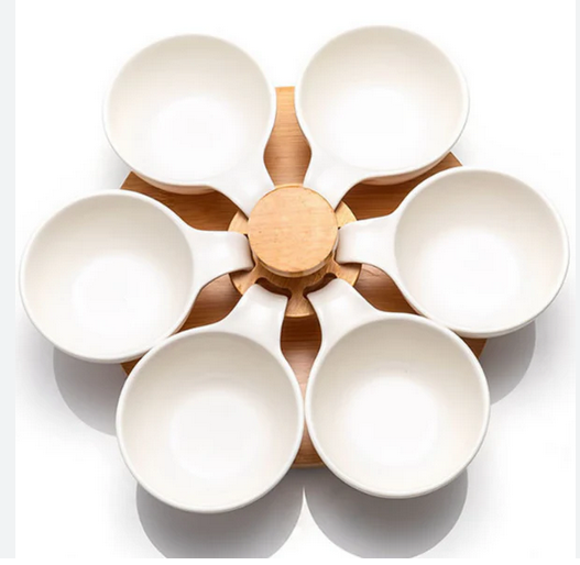 Ceramic Dip Set Medium w/Turntable