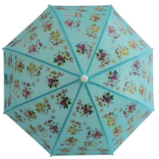 Blue Floral Print Umbrella