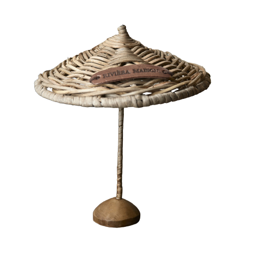 Rustic Rattan Umbrella Decoration