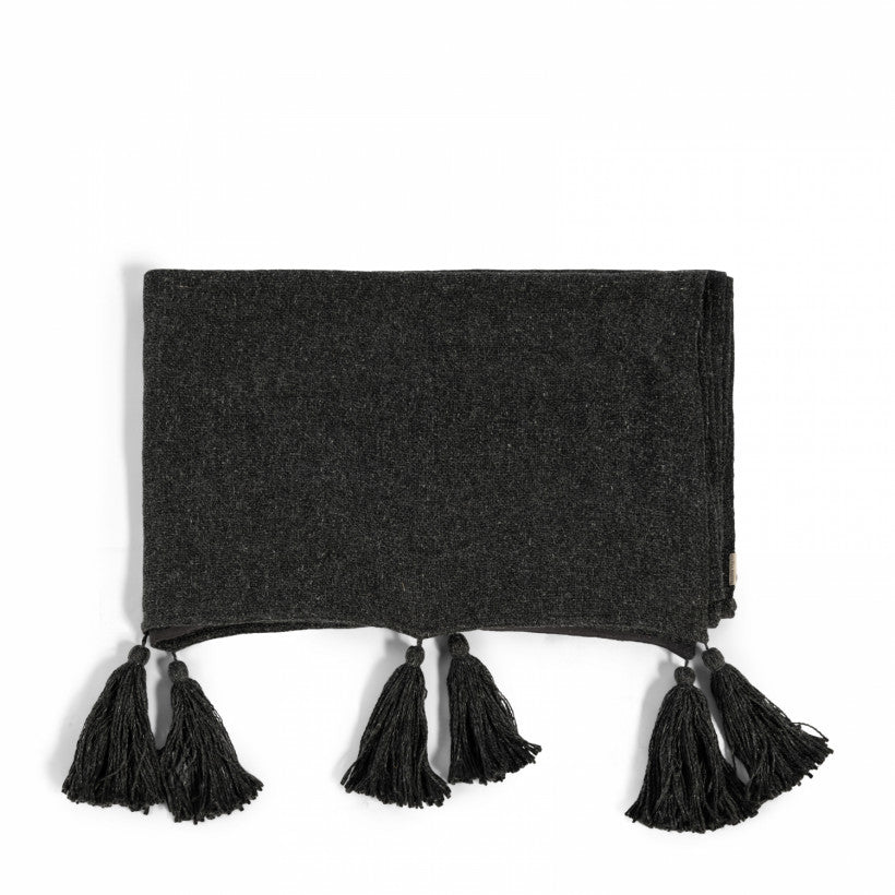 Tassle Treasure Throw Black