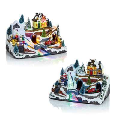 Xmas Train Scene 29cm