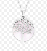 Tree of Life & Pearl Moon Silver Pendant