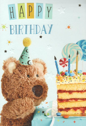Birthday Card - Bear & Cake