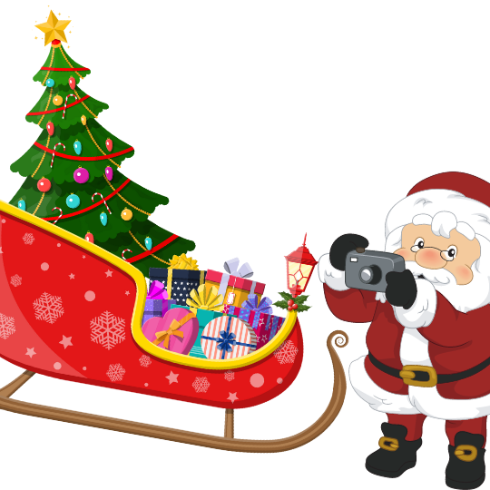 Santa Train Sleigh Photo