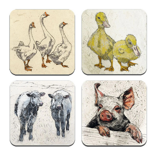 AL Farmyard Coaster Set
