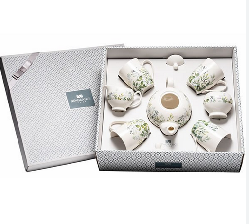 Green Floral China Tea Set